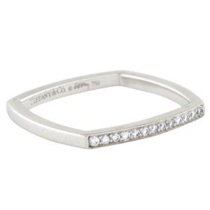 TIFFANY & CO. 18K Diamond Frank Gehry Micro Torque Ring size 5